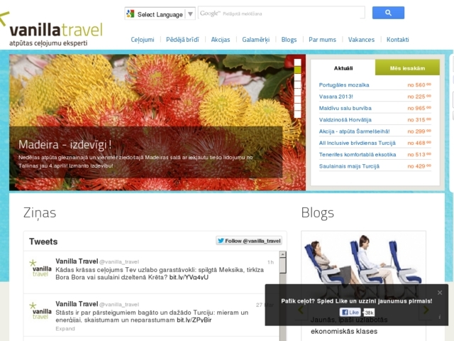 Vanilla Travel tūrisma aģentūra, T.U.I., SIA